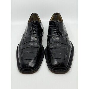 David Eden Genuine  Crocodile Men’s Size 9 - Black Square Toe - Handmade